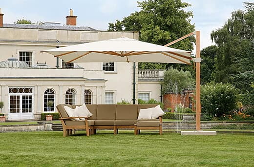 Napoli Cantilever Parasol 4m, Haven Deep Seating Settee Set