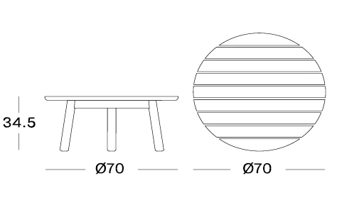 Anton Coffee Table D70cm