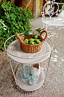 Guinguette Side Table with Perforated Double Top