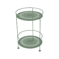 Guinguette Side Table with Perforated Double Top