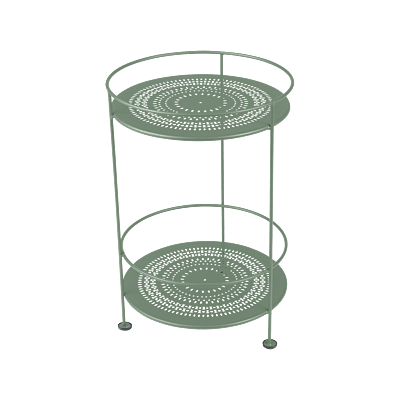 Guinguette Side Table with Perforated Double Top