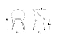 Jack Dining Chair Steel Base