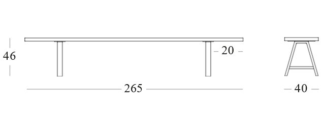 Matteo Bench 265cm