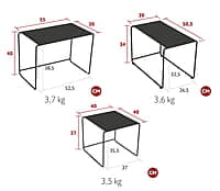 Oulala Set of 3 Nesting Tables