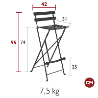 Bistro Foldable Bar Chair