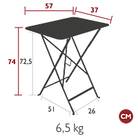 Bistro Table 37x57