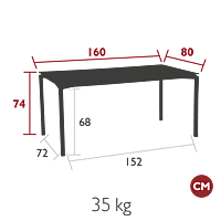 Calvi Table 160x80