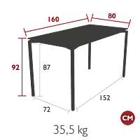 Calvi High Table 160x80