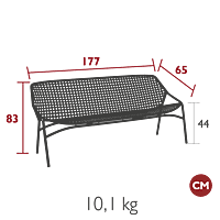 Croisette 3 Seater XL Bench