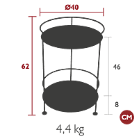 Guinguette Side Table with Perforated Double Top