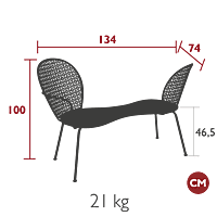 Lorette Conversation Bench