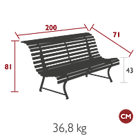 Louisiane Bench 200