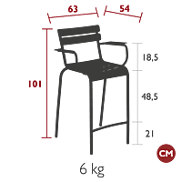 Luxembourg High Armchair