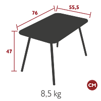 Luxembourg Kid Table 76x55.5