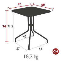 Petale Table 60x70