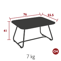 Sixties Low Table 76x55.5