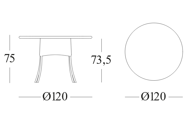 Safi Dining Table D120cm