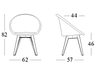 Joe Dining Chair Oak Base