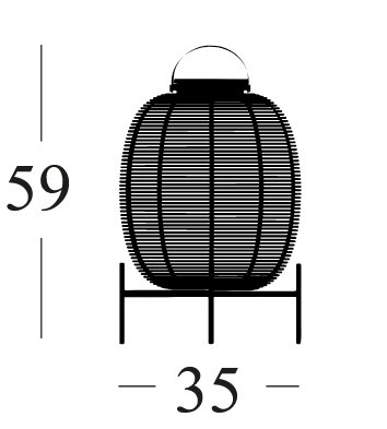 Tika Solar Lantern Steel Base Small