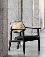 Titus Lounge Chair Black Stained Oak