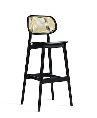 Titus Bar Stool Black Stained Oak