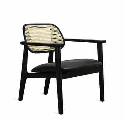 Titus Lounge Chair Black Stained Oak