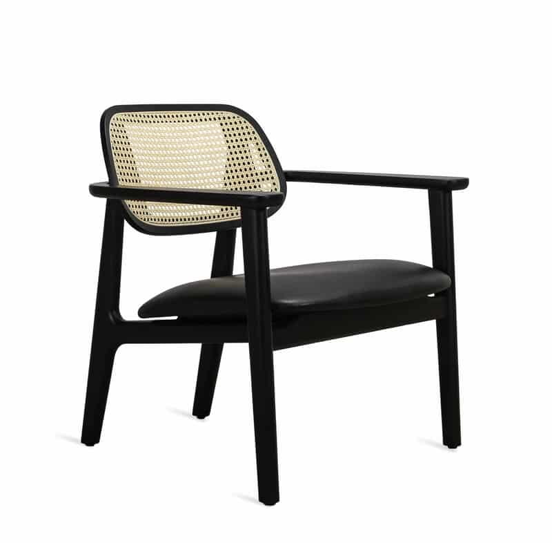 Titus Lounge Chair Black Stained Oak