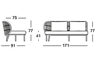 Kodo Modular 2 Seater Right